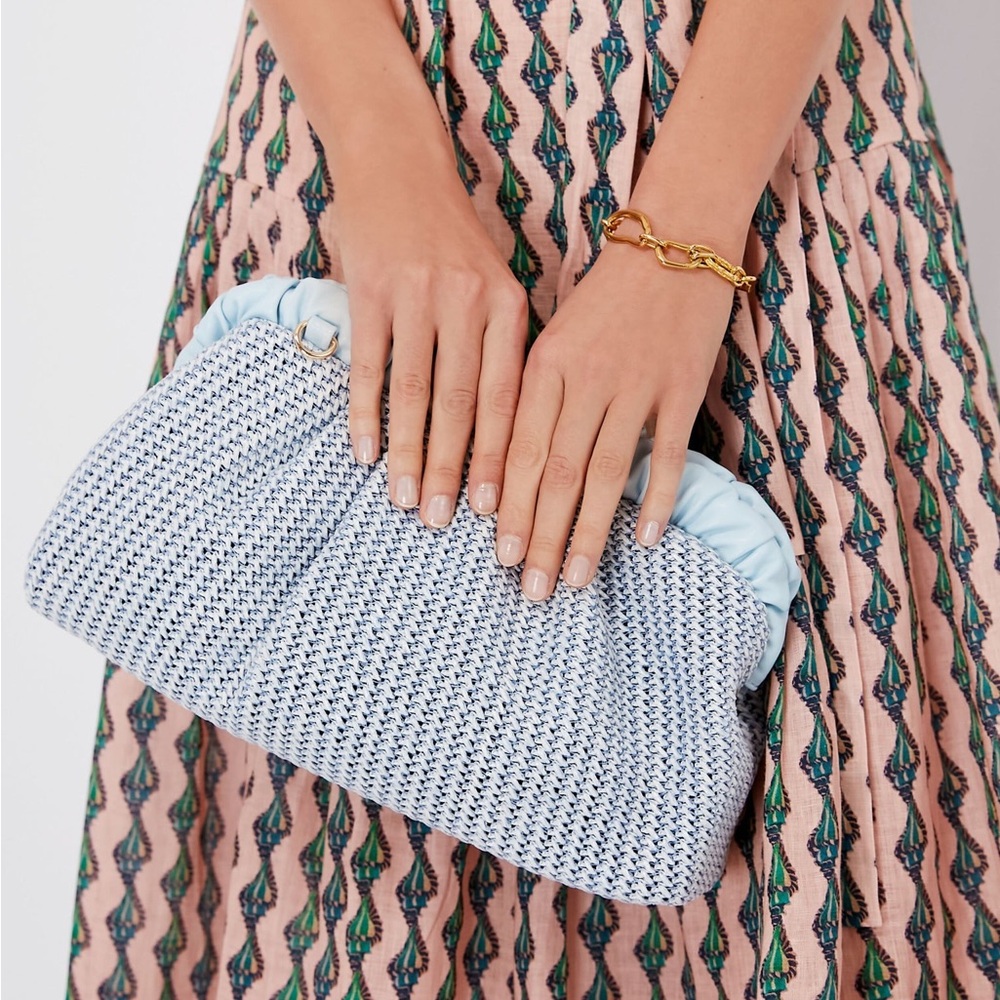 Moda Luxe Sky and Ivory Clutch
